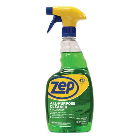 Zep Cleaner/Degreaser, 32 Oz Trigger Spray Bottle, Liquid, Green ZUALL32EA